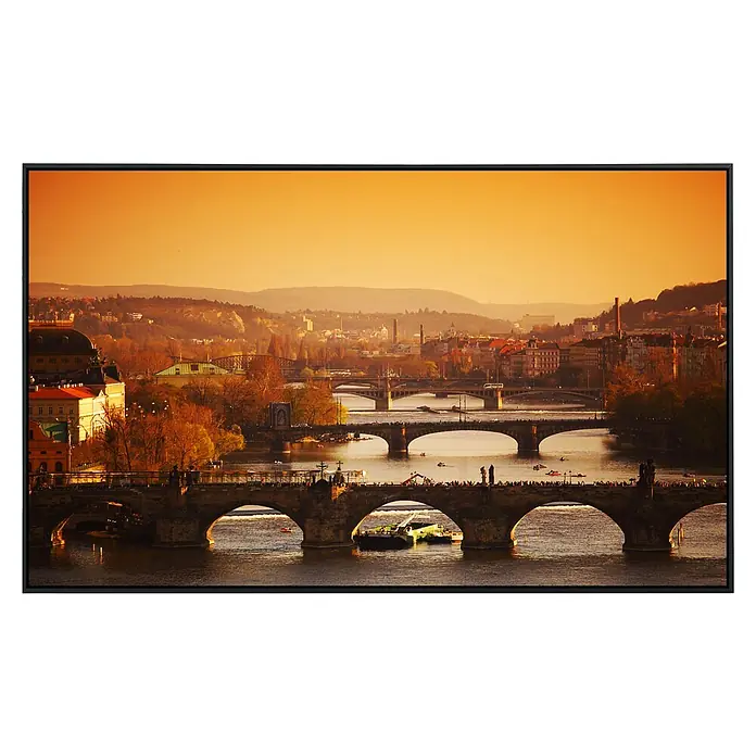 Papermoon Infrarot-Bildheizkörper Prager Sonnenaufgang - 120 x 60 cm, 900 W - Vorderansicht