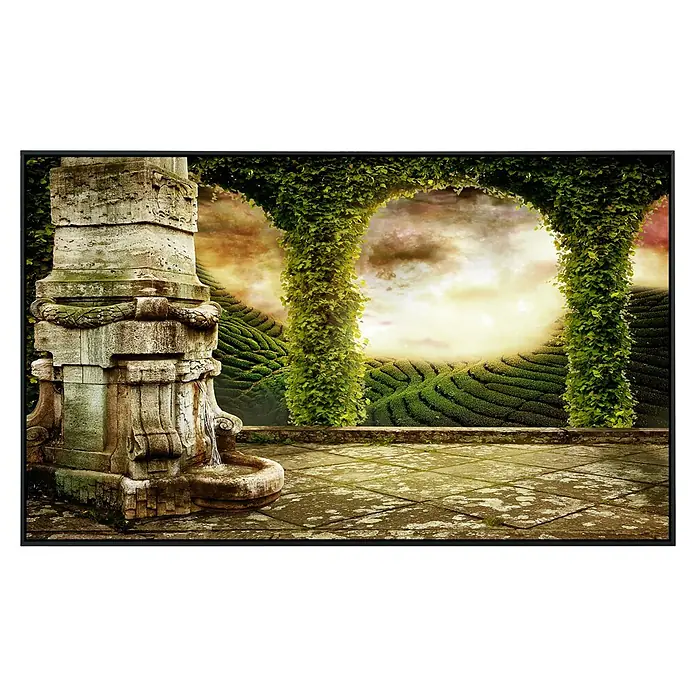 Papermoon Infrarot-Bildheizkörper Mystische Landschaftsansicht - 60 x 60 cm, 350 W - Vorderansicht