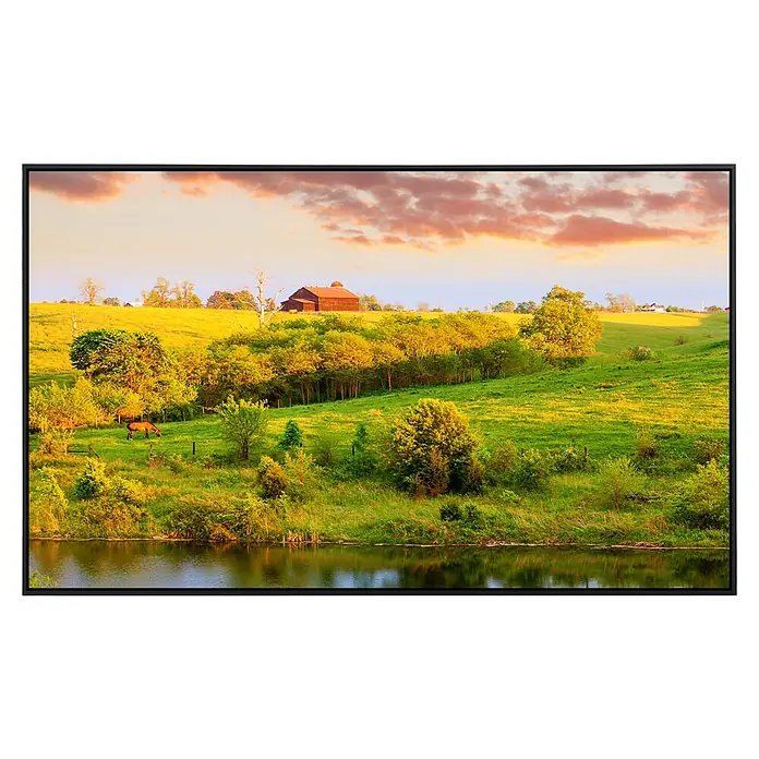 Papermoon Infrarot-Bildheizkörper Bauernhof Landschaft 2 - 100 x 60 cm, 600 W - Vorderansicht