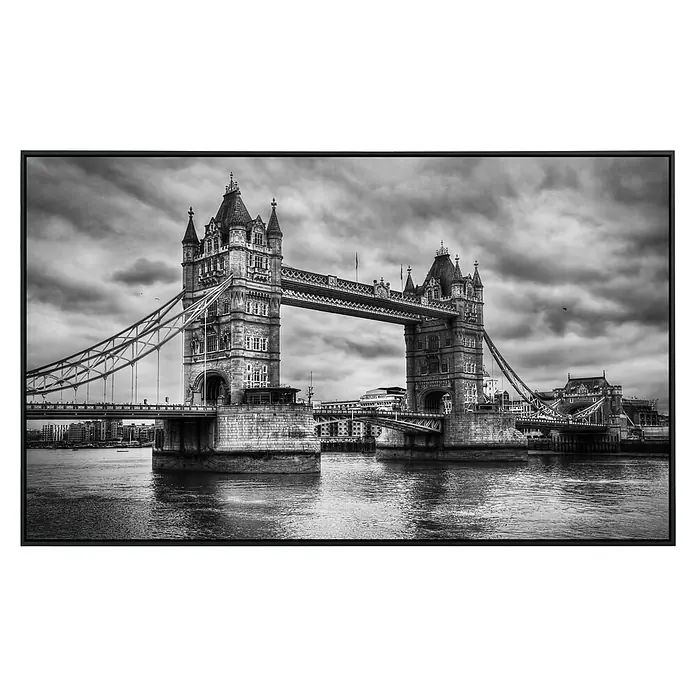 Papermoon Infrarot-Bildheizkörper Retro Tower Bridge - 80 x 60 cm, 450 W - Vorderansicht