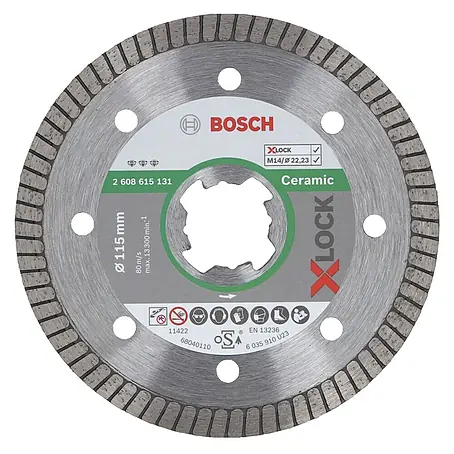 Bosch Professional X-Lock Disco de corte de diamante Best for Ceramic Extra Clean Turbo