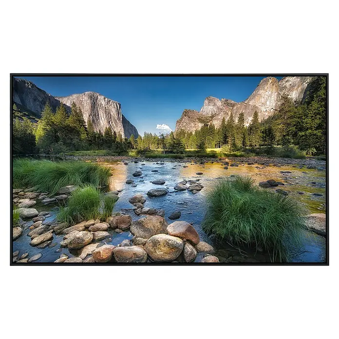 Papermoon Infrarot-Bildheizkörper Yosemite River Reflexion - 60 x 60 cm, 350 W - Vorderansicht