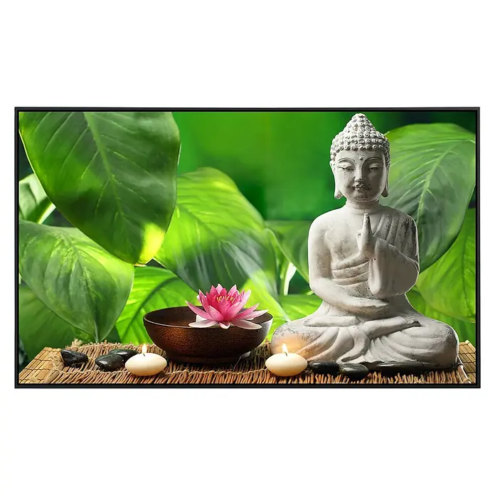 Papermoon Infrarot-Bildheizkörper Buddha in der Meditation - 120 x 60 cm, 900 W - Vorderansicht