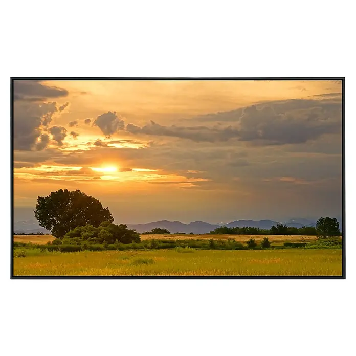 Papermoon Infrarot-Bildheizkörper Landschaft im Sonnenuntergang - 120 x 60 cm, 1.200 W - Vorderansicht