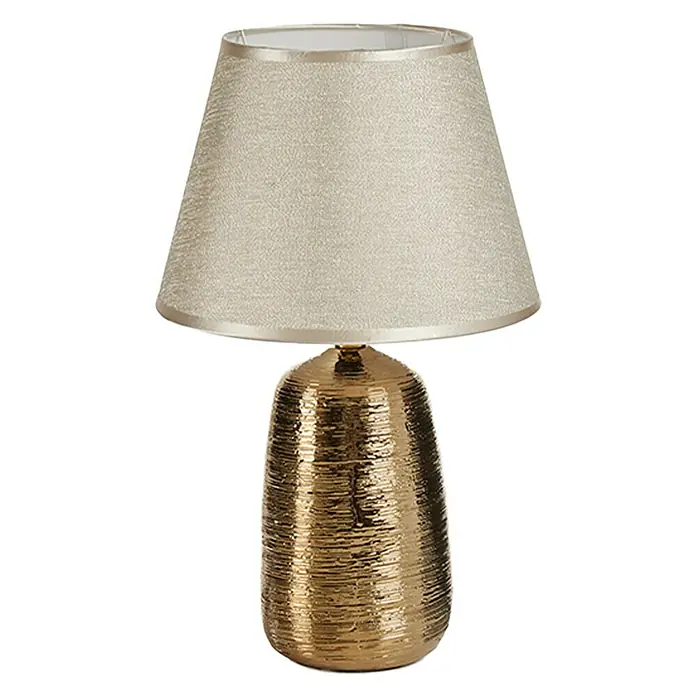 Lámpara de sobremesa Cilindro - 40 W, L x An x Al: 28 x 28 x 41 cm, Dorado, E14 - Vista frontal