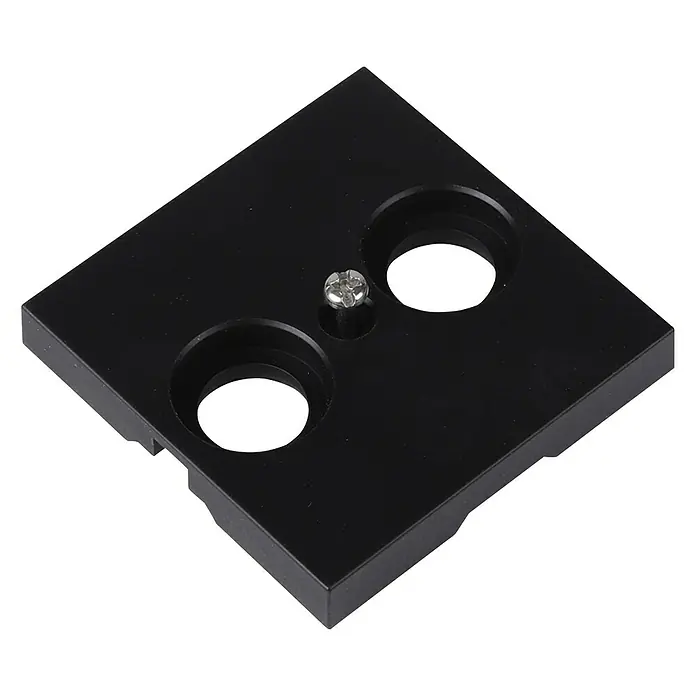 Q-Link Draaidimmer-afdekraam Duo S-line - Zwart, Kunststof - Diagonaal zicht