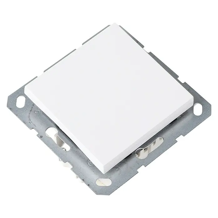 Q-Link Kruisschakelaar S-Line - Polarwit, Inbouw - Diagonaal zicht