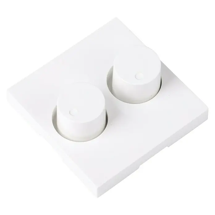 Q-Link Draaidimmer-afdekraam S-Line Duo - Polarwit, Kunststof - Diagonaal zicht