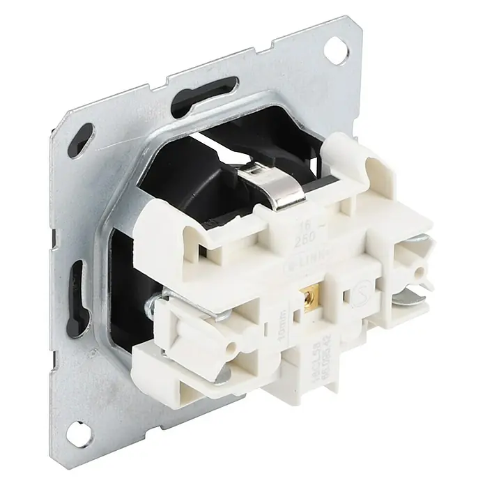 Q-Link Stopcontact S-Line - Zwart - Diagonaal zicht