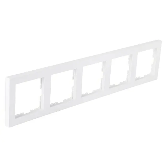 Q-Link Afdekraam S-Line - Wit, 5 voudig, Kunststof, Inbouw - Diagonaal zicht