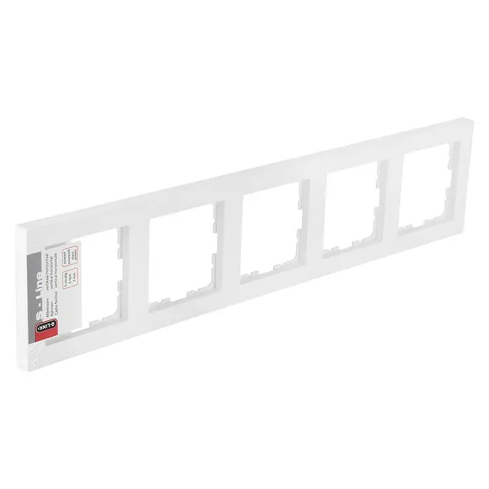 Q-Link Afdekraam S-Line - Wit, 5 voudig, Kunststof, Inbouw - Diagonaal zicht