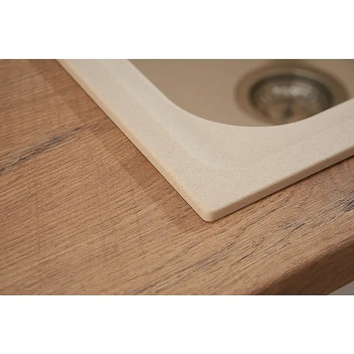 Respekta by Schock Einbauspüle Orlando - 86 x 50 cm, 1 Becken, Cristalite®, Beige - Detailaufnahme