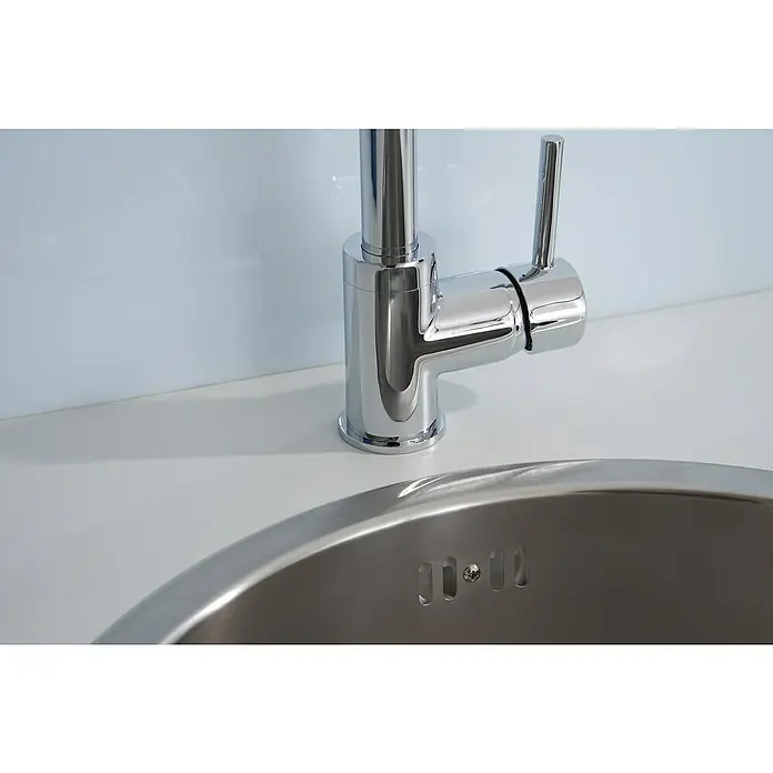 Respekta Einbauspüle Portland - Durchmesser: 446 mm, Edelstahl, Glatt - Detailaufnahme