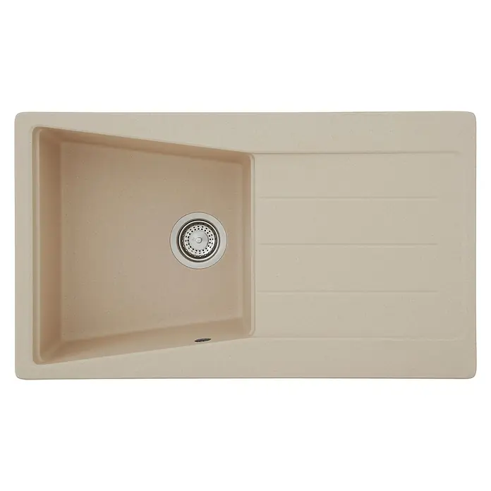 Respekta by Schock Einbauspüle Seattle - 86 x 50 cm, 1 Becken, Cristalite®, Beige - Ansicht von oben