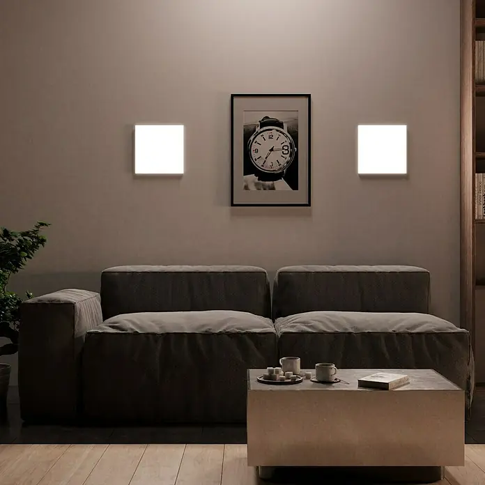 Ledvance SUN@Home LED-Panel Planon Frameless - 20 W, L x B x H: 30 x 30 x 6,1 cm, Weiß, Kaltweiß - Stimmungsaufnahme