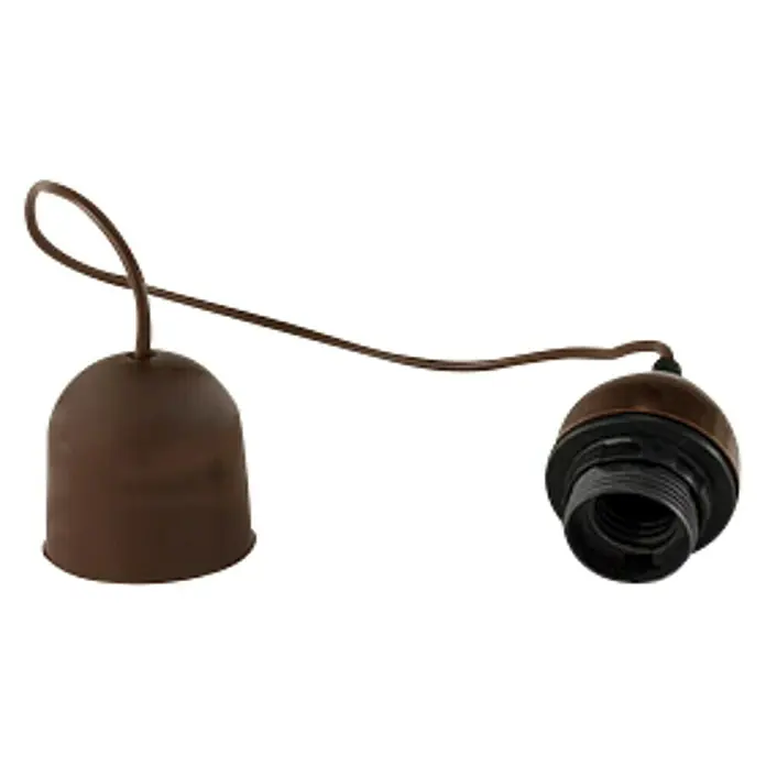 Lámpara colgante de obra - 60 W, Altura: 70 cm, Marrón, E27 - Vista frontal