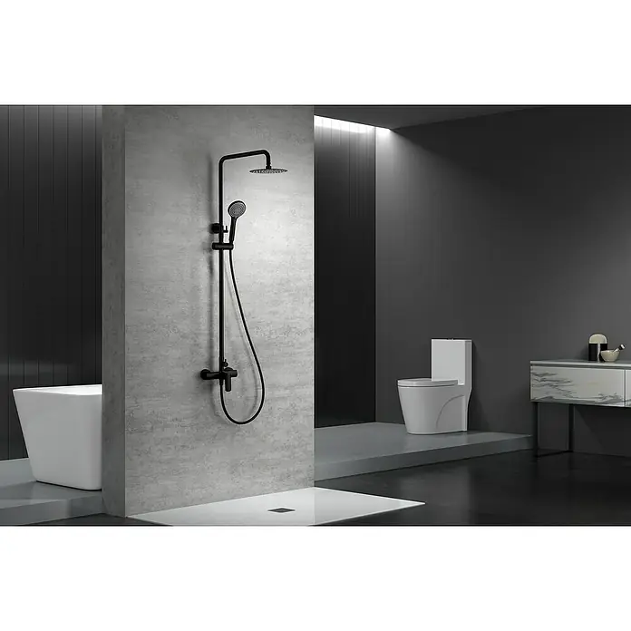Imex Ural Sistema de ducha - Con grifo monomando, Número de tipos de chorro: 3 ud., Negro - Foto ambiente