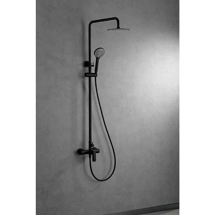 Imex Ural Sistema de ducha - Con grifo monomando, Número de tipos de chorro: 3 ud., Negro - Foto ambiente