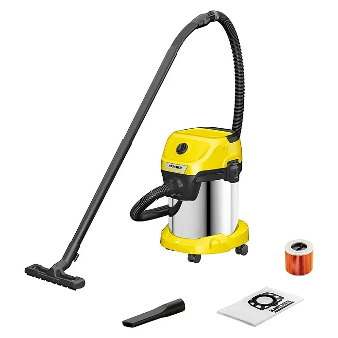 Kärcher Usisivač za mokro i suho usisavanje WD 3 S V-17/4/20 - 1.000 W, Zapremina spremnika: 17 l - Dijagonalni pogled