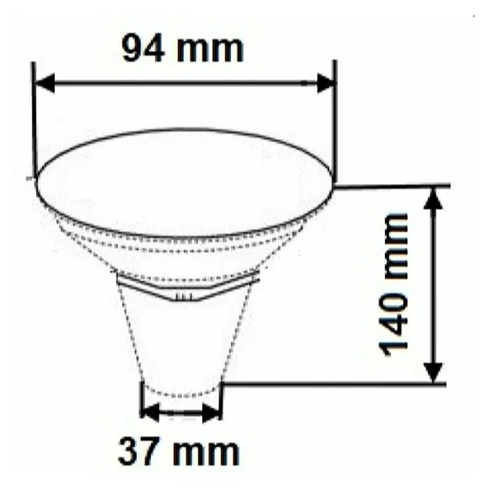 Sifon za pod - Visina: 14 cm - Skica