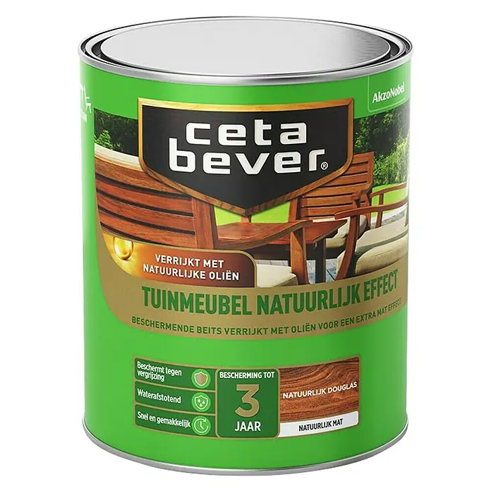 Cetabever Meubelbeits Tuin - Natuurlijk douglas, 750 ml, Mat - Vooraanzicht