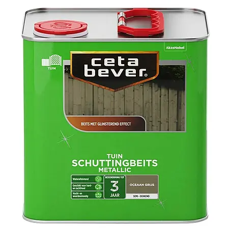 Cetabever  Schuttingbeits Metallic Oceaan Grijs