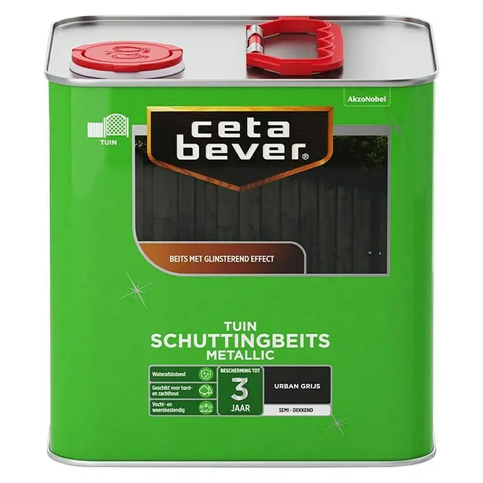 Cetabever Schuttingbeits Metallic Urban Grijs - Urban grijs, 2,5 l, Mat - Vooraanzicht