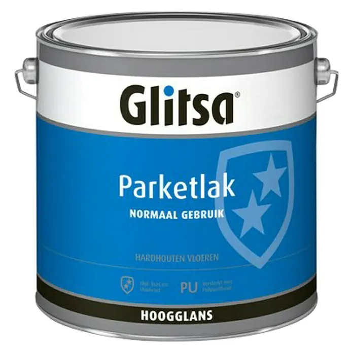 Glitsa Parketlak - Transparant, Hoogglans, 2,5 l - Vooraanzicht