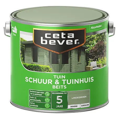 Cetabever  Houtbeits Schuur & Tuinhuis Lindegroen