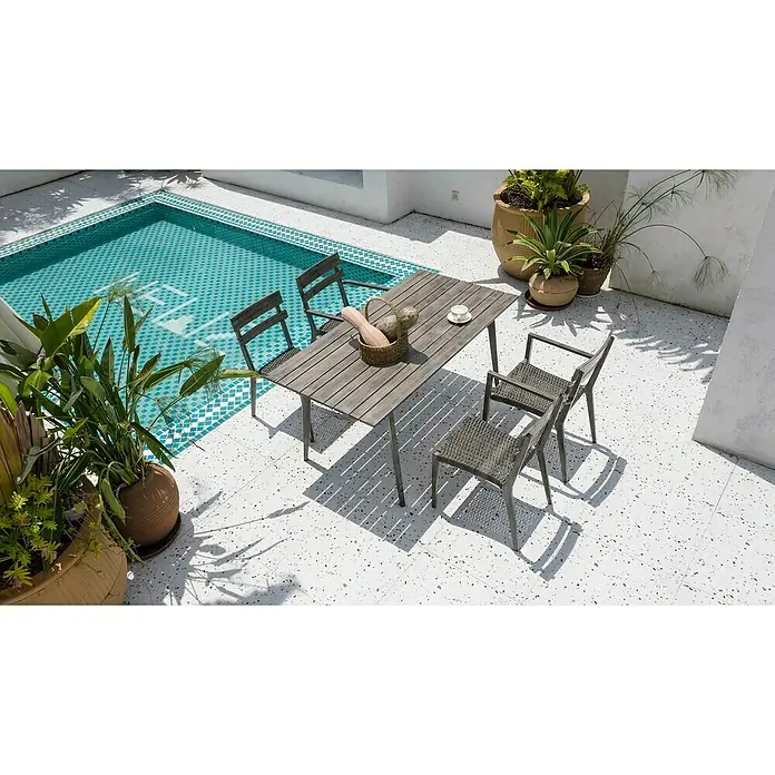 Silla de jardín Josefina - An x Pr x Al: 55 x 57 x 84 cm, Bicolor gris - Foto ambiente