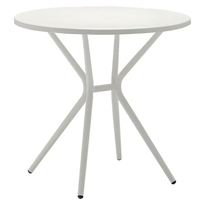 Mesa auxiliar de jardín Abigail - Ø x Al: 70 x 75 cm, Aluminio, Verde - Vista frontal