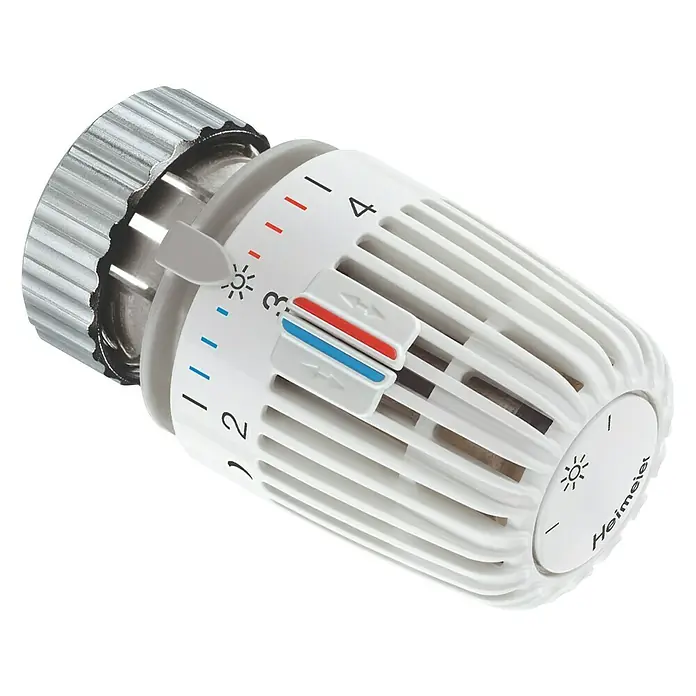Heimeier Heizkörper-Thermostat - Weiß, Passend für: Vaillant-Ventile - Diagonale Ansicht
