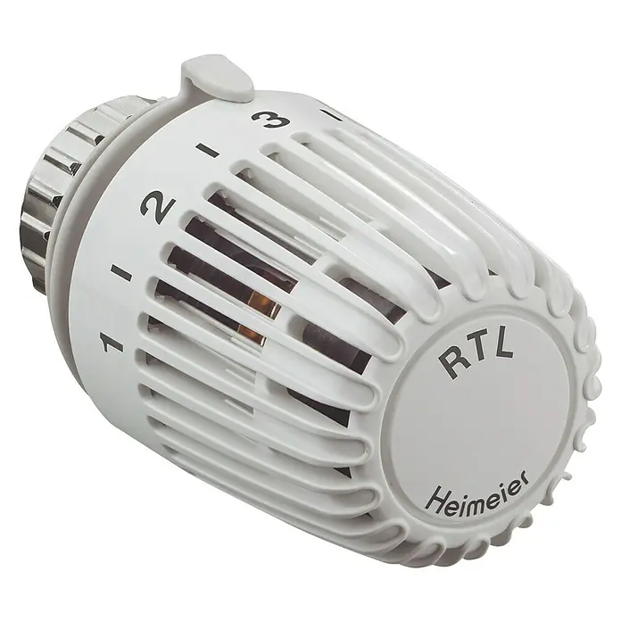 Heimeier Heizkörper-Thermostat RTL - Weiß - Diagonale Ansicht