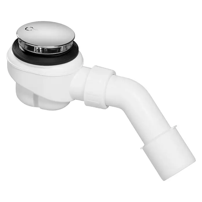 Viega Duschwannenablauf Domoplex - Durchmesser Ablauf: 75 mm, Chrom - Diagonale Ansicht