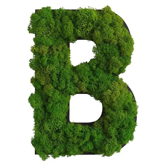 styleGreen Wandobjekt Piktogramm - Buchstabe B, L x B x H: 20 x 3,5 x 25 cm - Vorderansicht