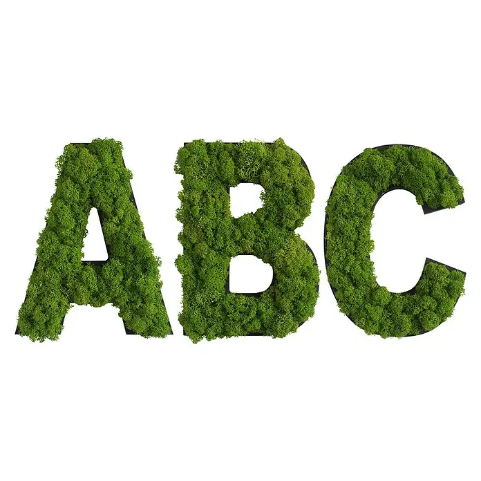 styleGreen Wandobjekt Piktogramm - Buchstabe A, L x B x H: 20 x 3,5 x 25 cm - Vorderansicht