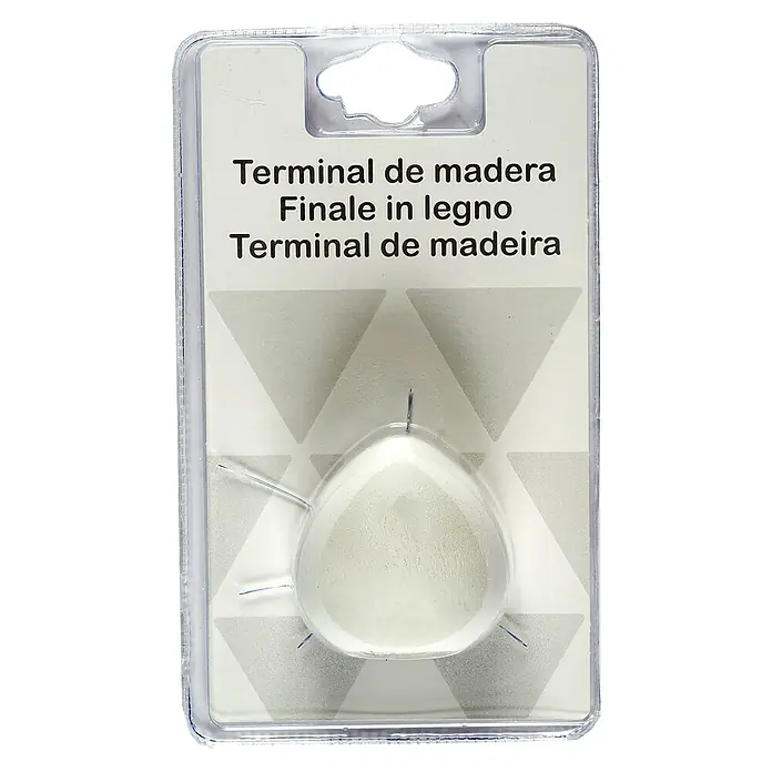Tapa final Pauta - Blanco, 1 ud., Específico para: Barras para las cortinas de Ø 20 mm - Vista frontal