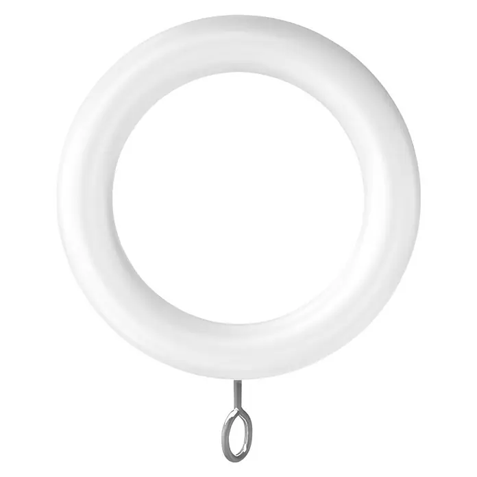 Anilla para cortinas Basic - Blanco, 8 ud., Diámetro: 20 mm - Vista frontal