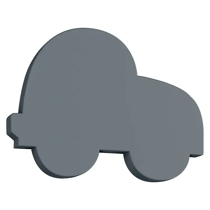 Tapa final Coche - 1 ud., Específico para: Barras para las cortinas de Ø 20 mm - Vista frontal