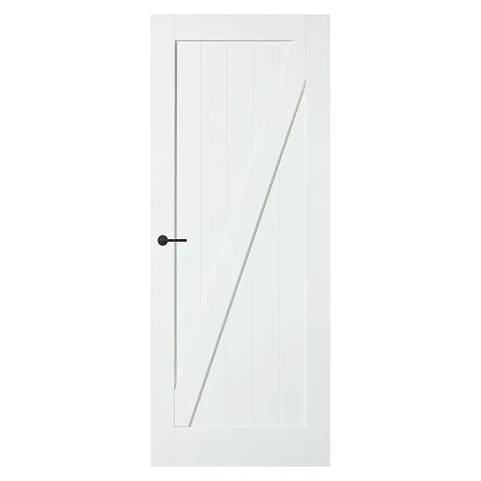 Solid Elements Binnendeur SE 6070 - 68 x 201,5 cm, Draairichting: Links- & rechts, Wit, Stomp, Massief - Vooraanzicht