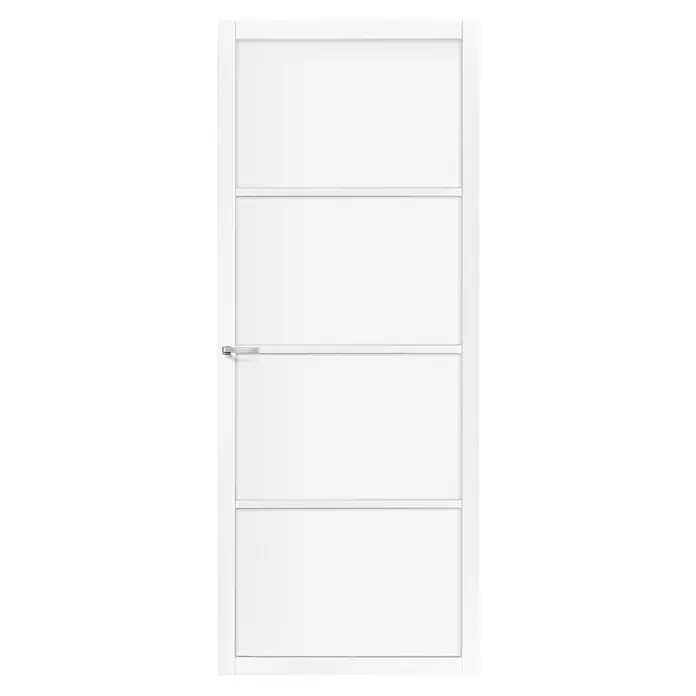 Solid Elements Binnendeur SE 7020 - 83 x 201,5 cm, Draairichting: Links, Wit, Opdek - Vooraanzicht