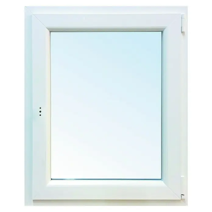 Solid Elements Ventana de PVC Practicable-Oscilobatiente - An x Al: 80 x 100 cm, Derecha, Blanco, Sin persiana - Vista frontal