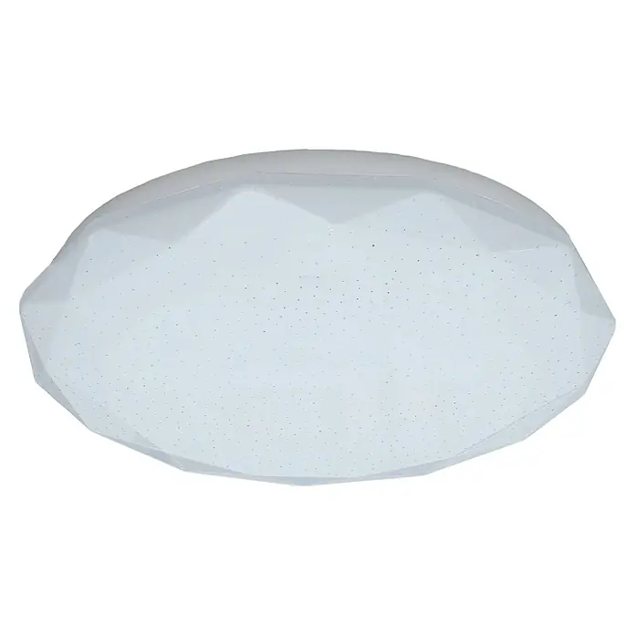 LeuchtenDirekt LED stropna svjetiljka Alicia - Ø x V: 350 x 70 mm, Bijele boje, Hladna bijela - Dijagonalni pogled