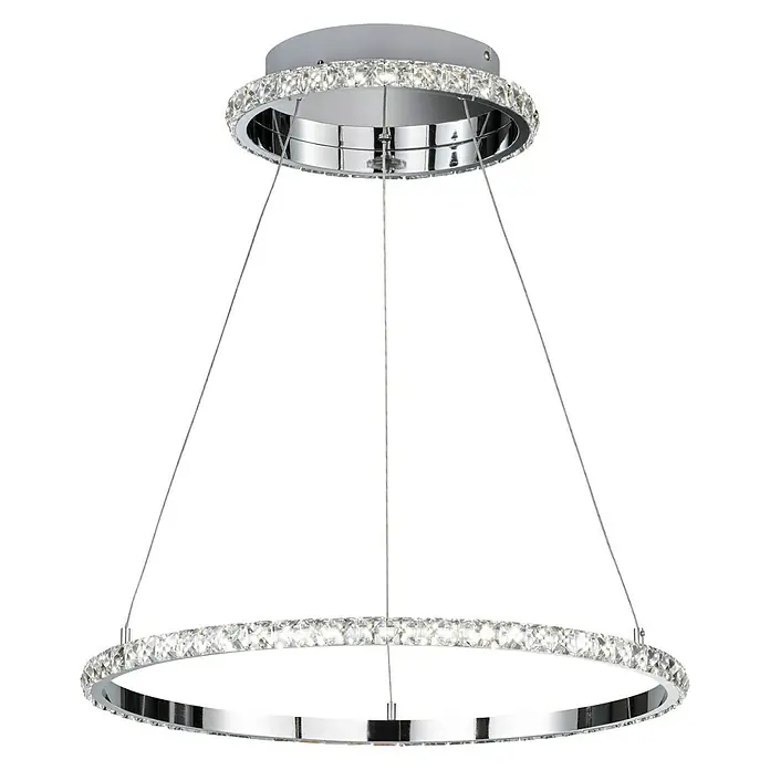 WOFI Harley LED-Pendelleuchte - 26 W, L x B x H: 60,5 x 60,5 x 150 cm, Warmweiß, 1 Stk. - Vorderansicht