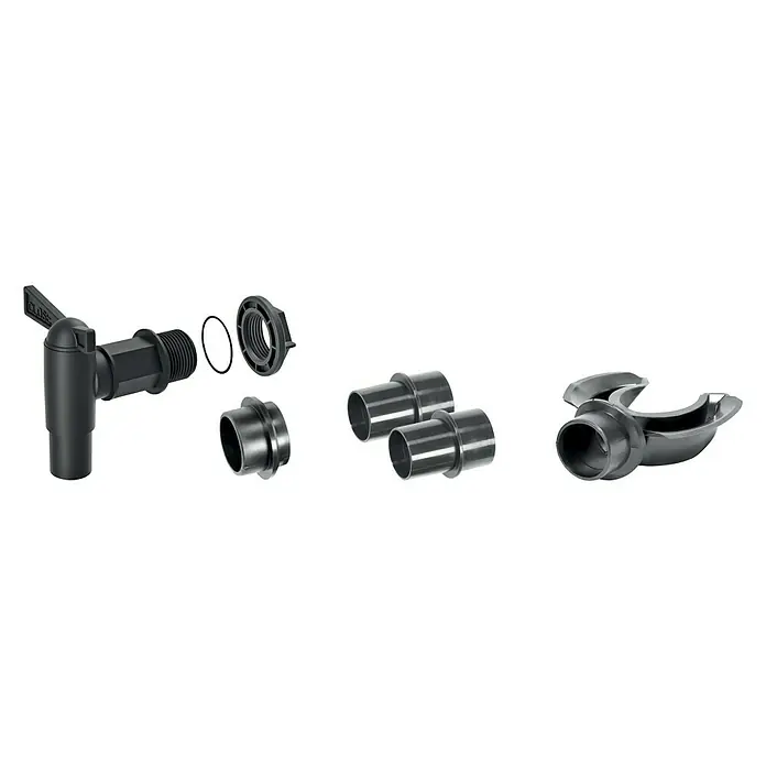 Regentonnen-Set - 5 -tlg., Passend für: Regentonnen Maze, Tube, Aquacan, Smooth, Peruno, Aqua Tower & Tower Stone - Vorderansicht