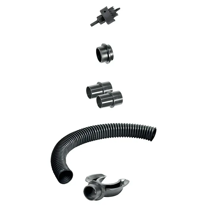 Regentonnen-Verbindungs-Set - 6 -tlg., Passend für: Regentonne Maze, Tube, Aquacan, Smooth, Peruno, Aqua Tower & Tower Stone - Vorderansicht