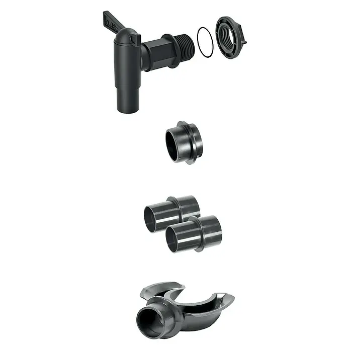 Regentonnen-Set - 5 -tlg., Passend für: Regentonnen Maze, Tube, Aquacan, Smooth, Peruno, Aqua Tower & Tower Stone - Diagonale Ansicht