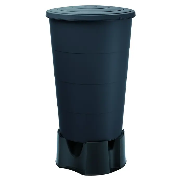 Regentonne Smooth - 160 l, Anthrazit - Vorderansicht