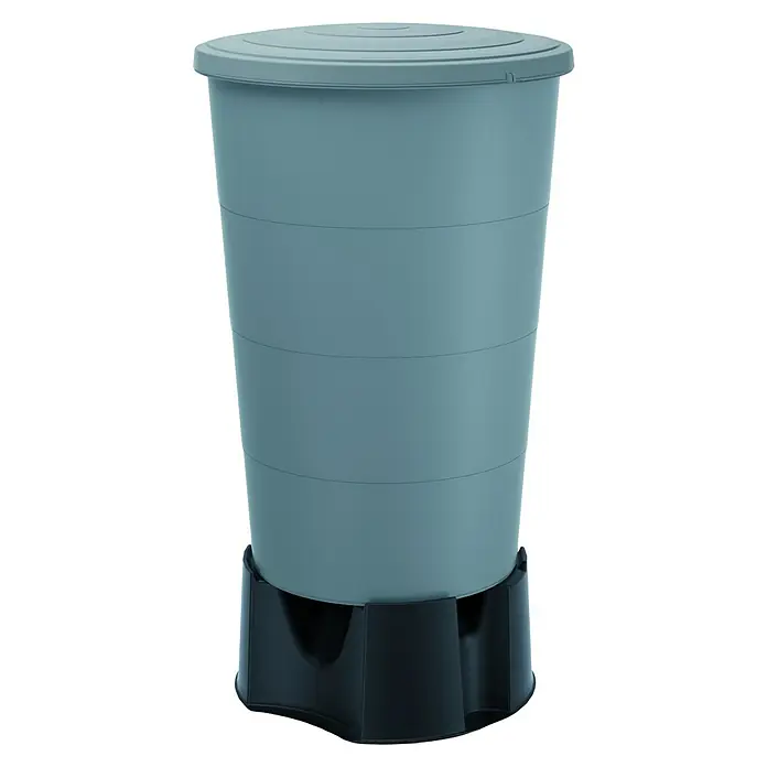 Regentonne Smooth - 160 l, Hellgrau - Vorderansicht