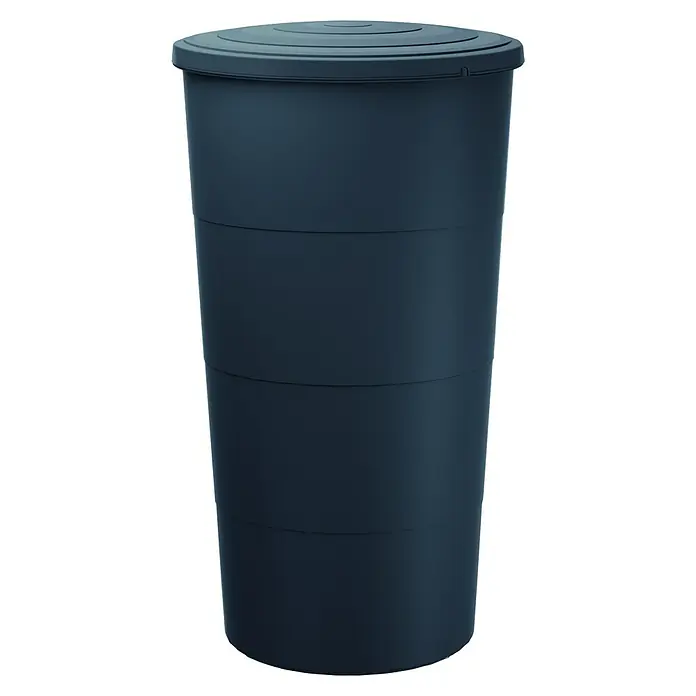 Regentonne Smooth - 200 l, Anthrazit - Vorderansicht